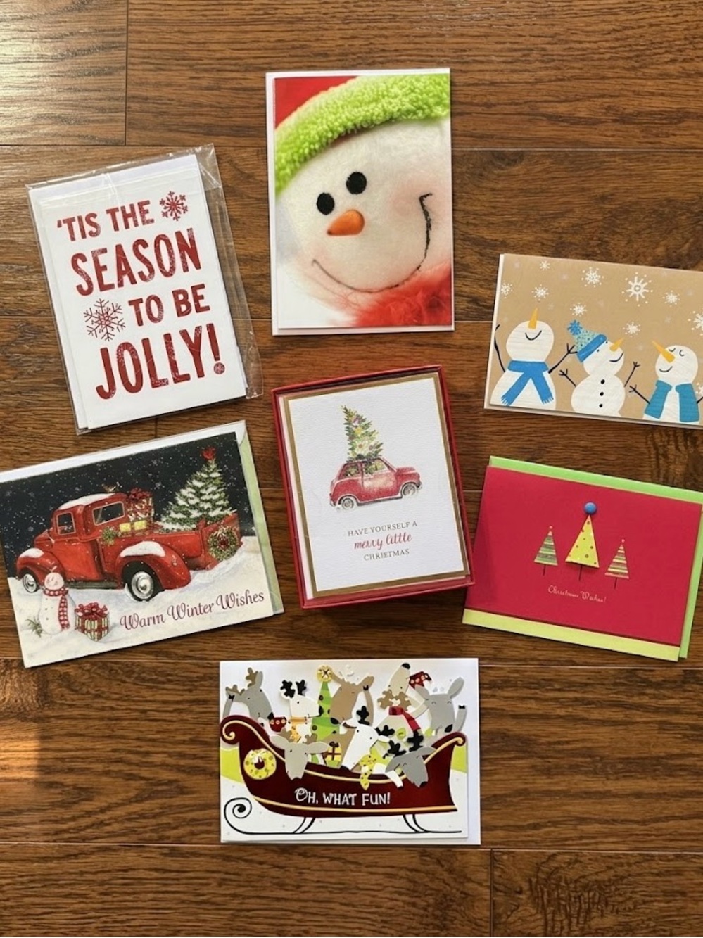 Holiday Greeting Card Collection - Red, Green, White, Gold, Blue